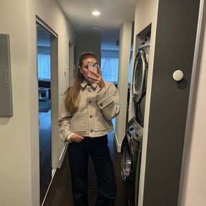 Women's Cream Wool Jacket